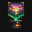 Logo: clean edges at 1×1 Minecraft map art preview